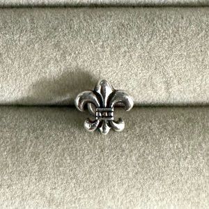 Sterling Silver CH Inspired Fleur de Lis Stud Earring